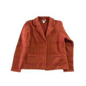 Vintage Lauren Hanson Womens Size L Orange Wool Blazer Jacket